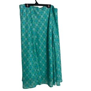 George Womens Green Polka Dot Pencil Skirt Plus Size 16W
